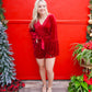 Velvet Romper - Burgundy