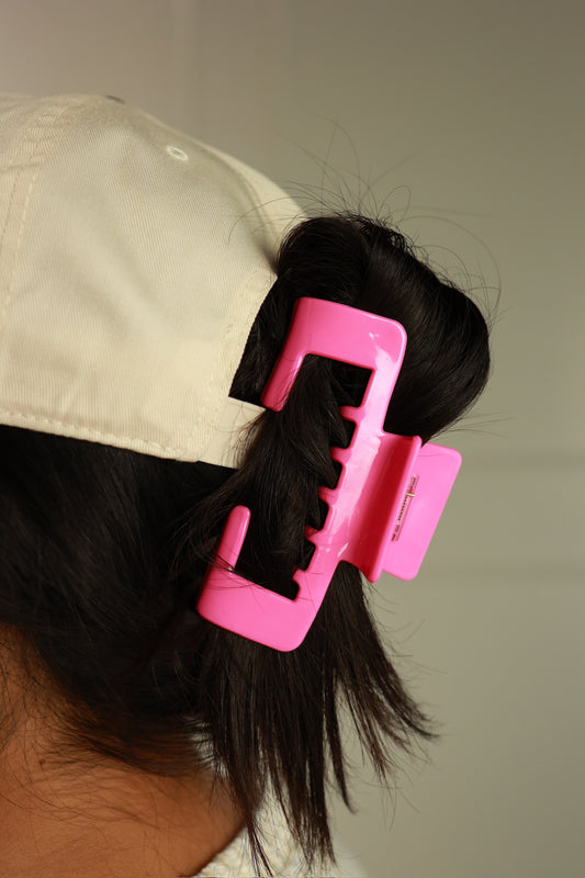 Trucker Claw Clip - Pink - Southern Belle Boutique