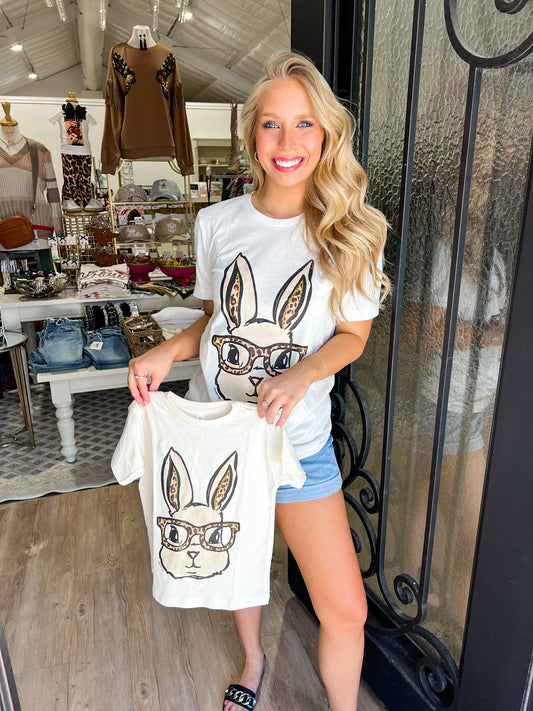 Bunny Glasses Youth Tee - Southern Belle Boutique