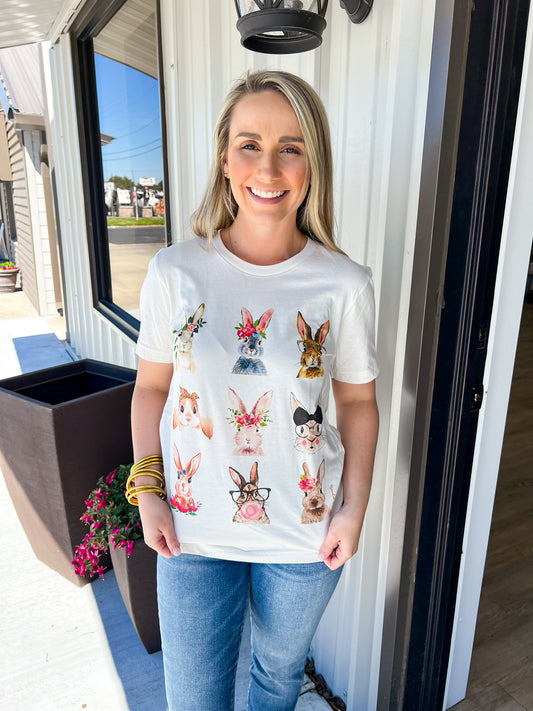 Little Bunny Repeat Tee - Southern Belle Boutique