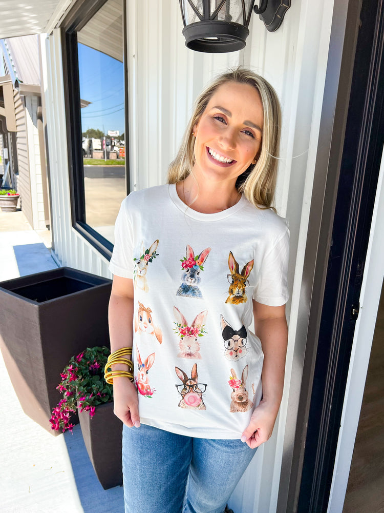 Little Bunny Repeat Tee - Southern Belle Boutique