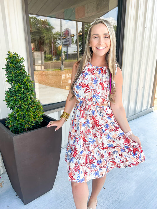 Ivanna Cut Out Dress - Botanica - Southern Belle Boutique