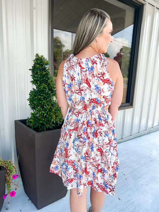 Ivanna Cut Out Dress - Botanica - Southern Belle Boutique