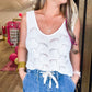 Rory Pointelle Tank - Off White - Southern Belle Boutique