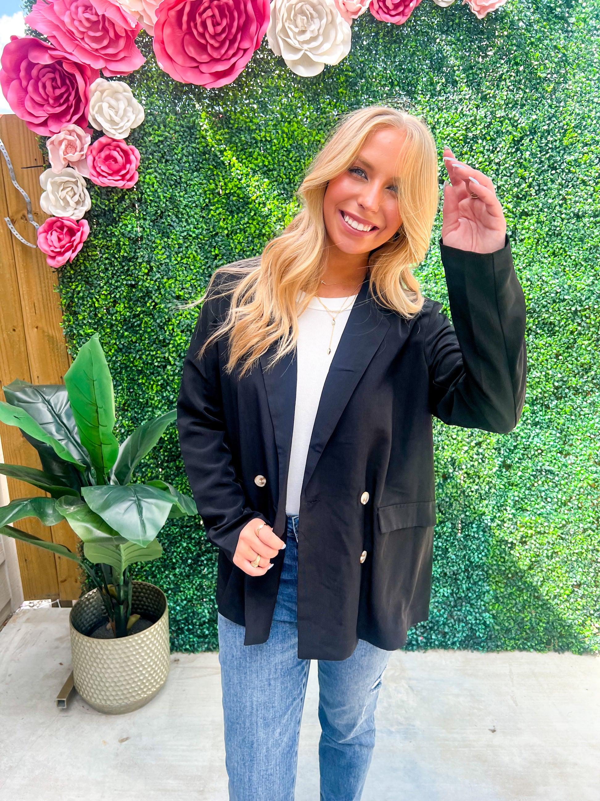 Wynn Black Blazer - Southern Belle Boutique