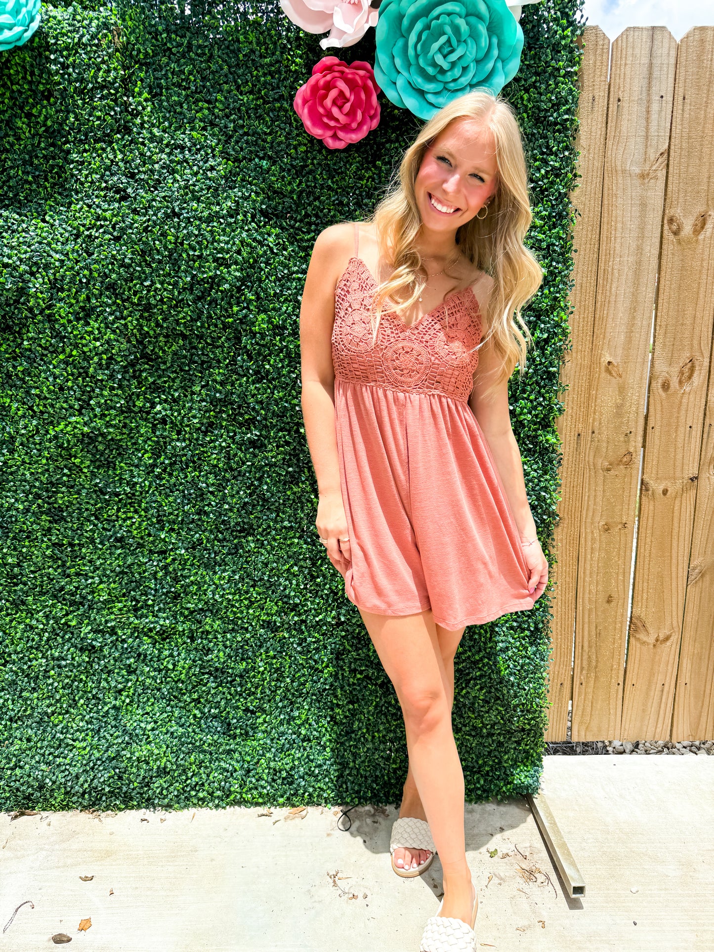 Amalfi Romper - Red Clay - Southern Belle Boutique