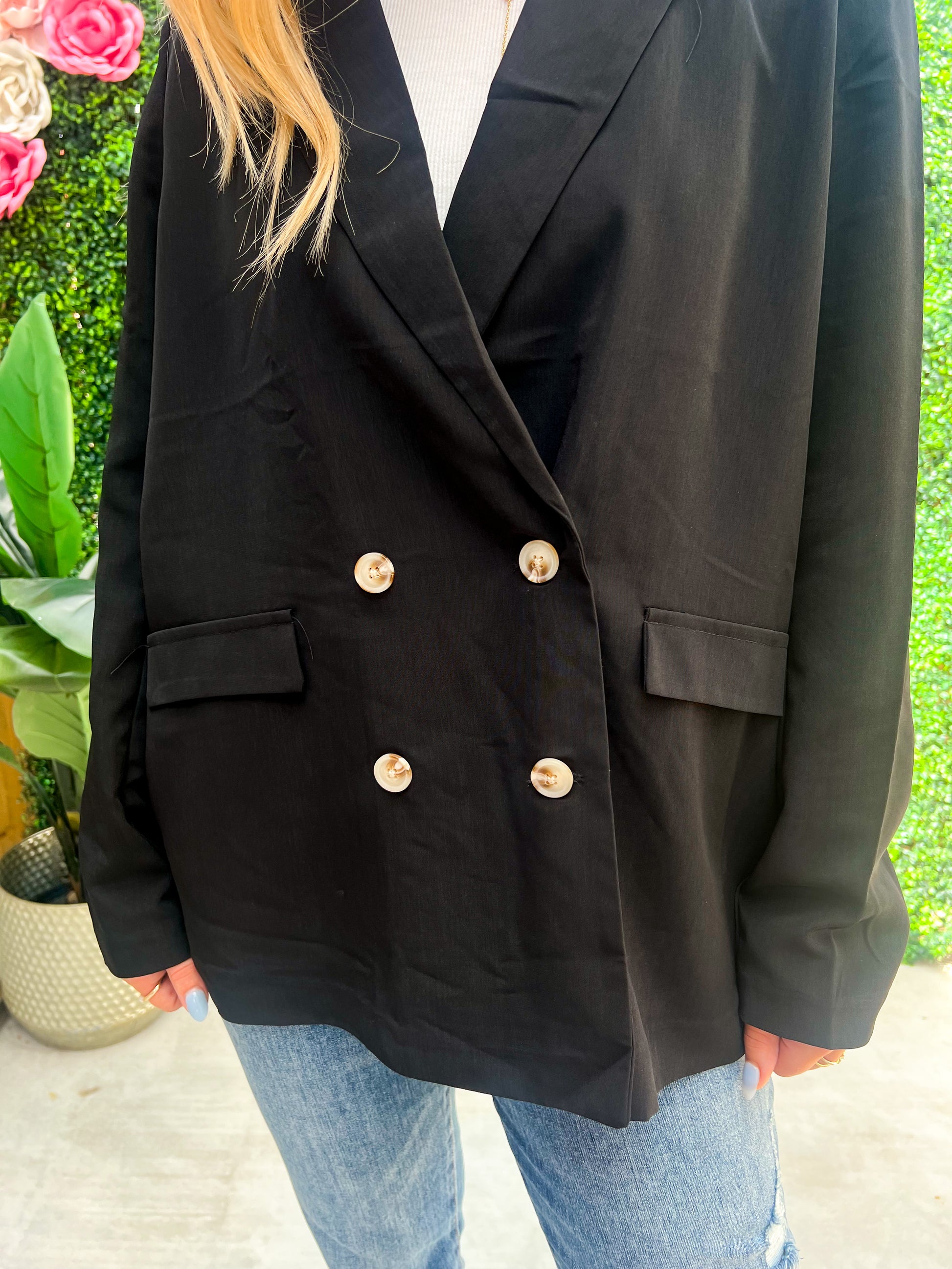 Wynn Black Blazer - Southern Belle Boutique