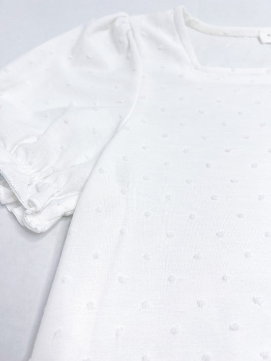 White Rolled Sleeve Tee - Southern Belle Boutique