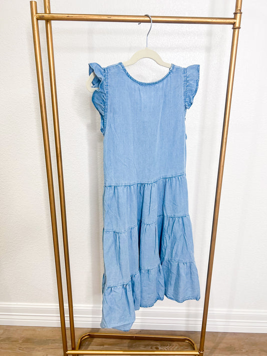 Denim Tiered Dress - Southern Belle Boutique