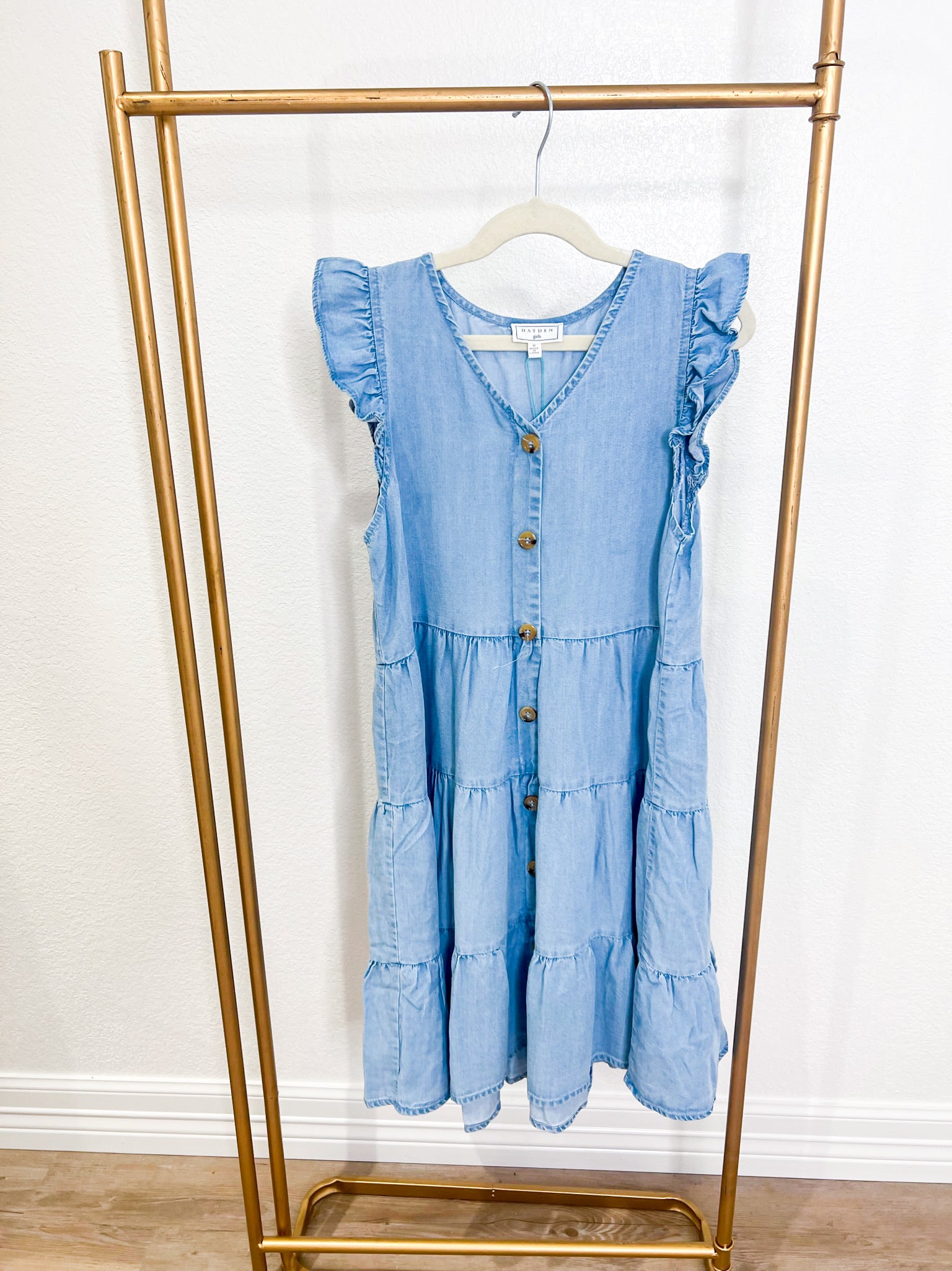 Denim Tiered Dress - Southern Belle Boutique