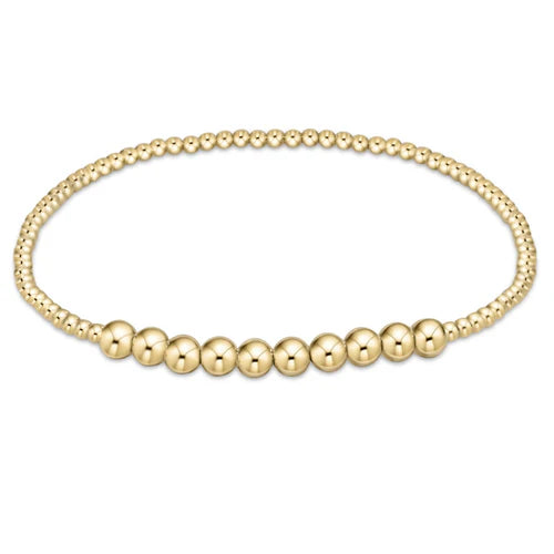 Classic Gold Beaded Bliss 2.5mm Bead Bracelet - 5mm Gold