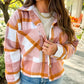 Maverick Blush Plaid Jacket - Southern Belle Boutique