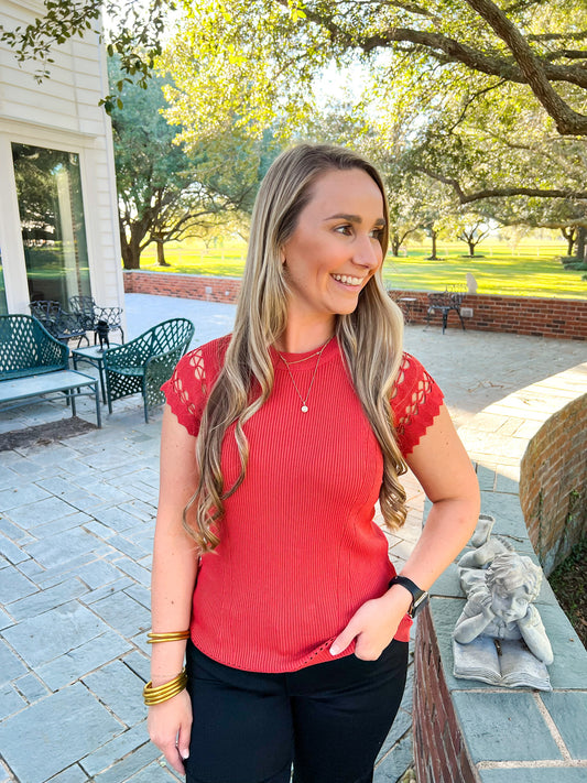 Joie Embroidery Top - Candied Yams - Southern Belle Boutique