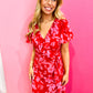 Floral Print Maxi Dress - Red Pink - Southern Belle Boutique