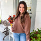 Collared Knit Sweater - Mocha - Southern Belle Boutique