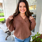 Collared Knit Sweater - Mocha - Southern Belle Boutique