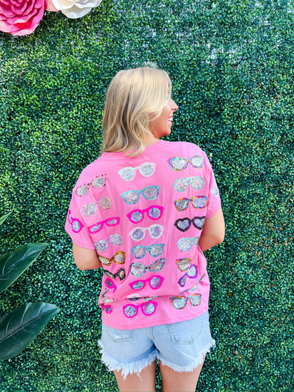 Pink Sunglasses Tee - Southern Belle Boutique