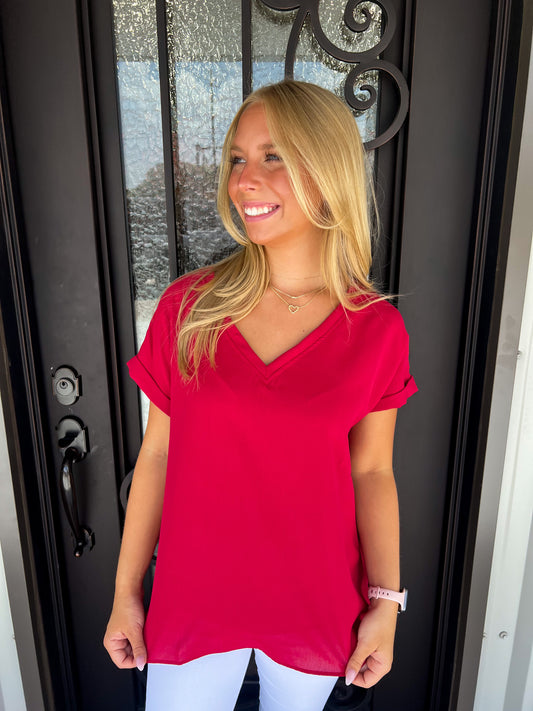Wine Basic Top - Southern Belle Boutique