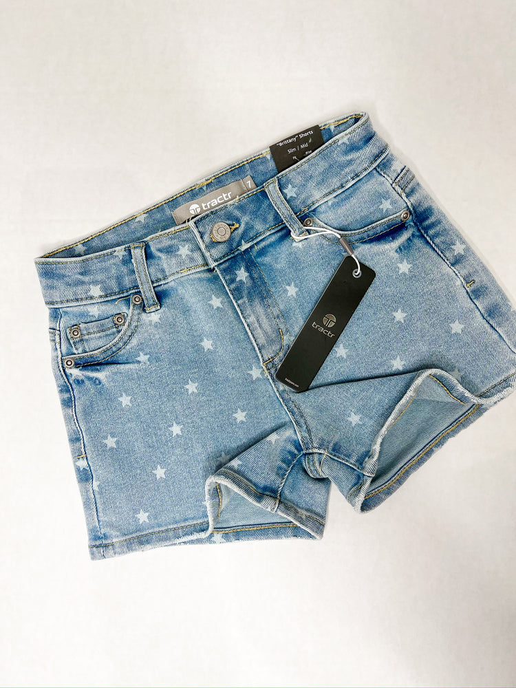 Brittany Star Short - Denim - Southern Belle Boutique