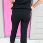 Straight Leg Sweater Pants - Black