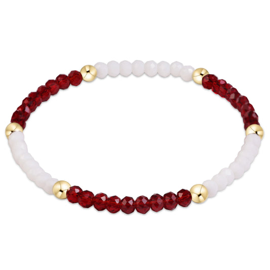 Gameday Flirty Presence Bracelet - Maroon/White - Southern Belle Boutique