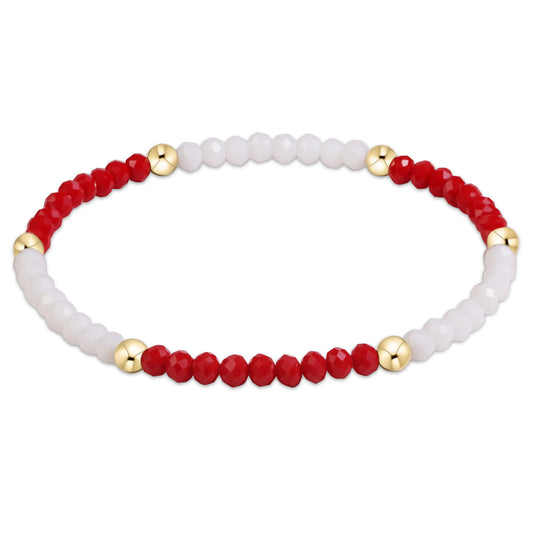 Gameday Flirty Presence Bracelet - Red/White - Southern Belle Boutique