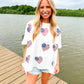 America Hearts French Terry Top - Southern Belle Boutique