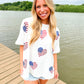 America Hearts French Terry Top - Southern Belle Boutique