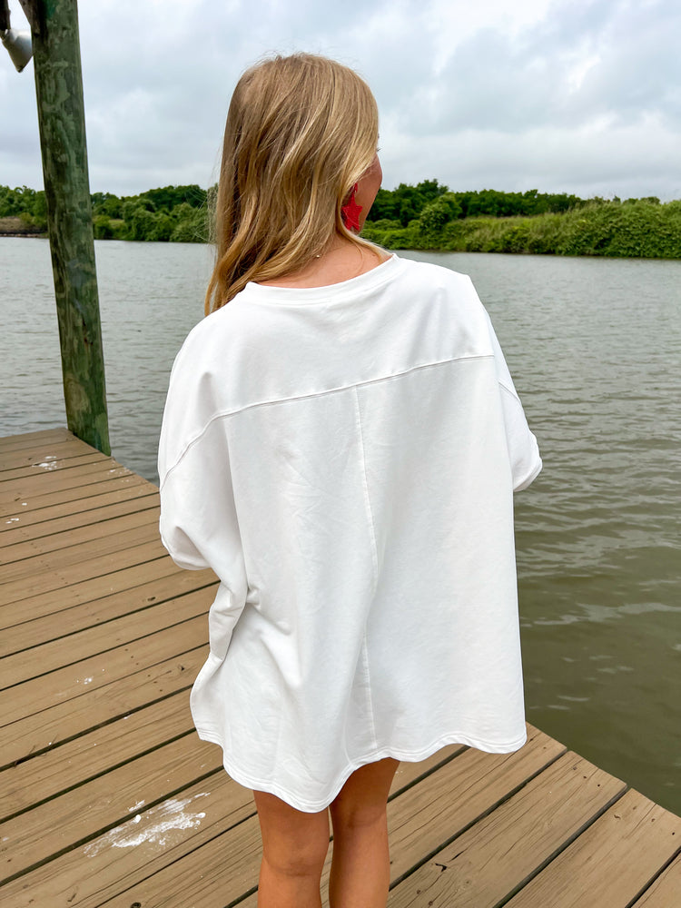 America Hearts French Terry Top - Southern Belle Boutique