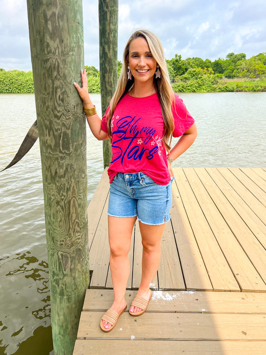 Oh My Stars Red T-Shirt - Southern Belle Boutique
