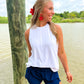 Dempsey Swing Tank White - Southern Belle Boutique