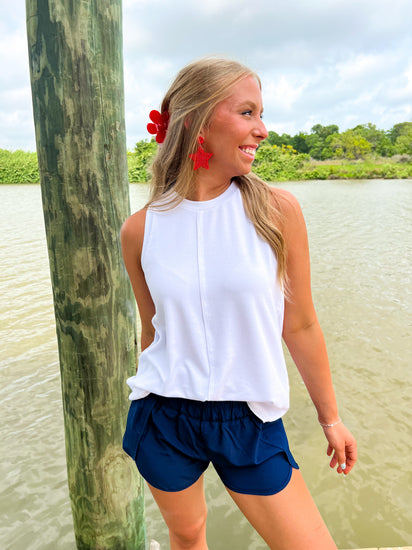 Dempsey Swing Tank White - Southern Belle Boutique