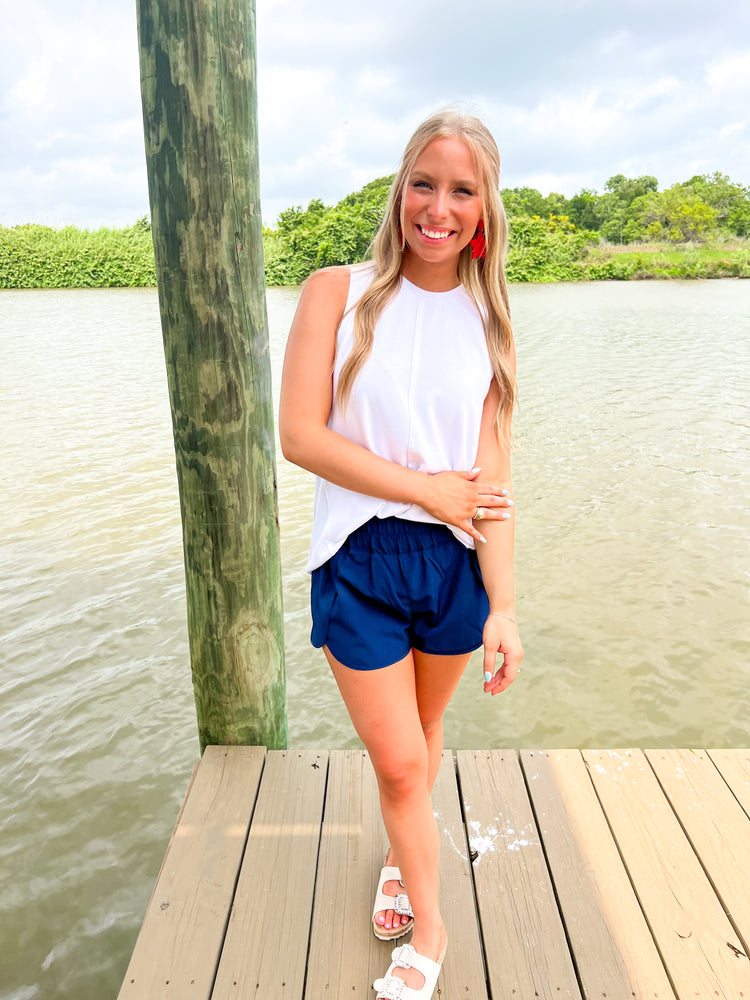 Dempsey Swing Tank White - Southern Belle Boutique