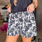 Black Plisse Floral Print Shorts - Southern Belle Boutique