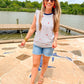 Navy Striped Star Tank - Southern Belle Boutique