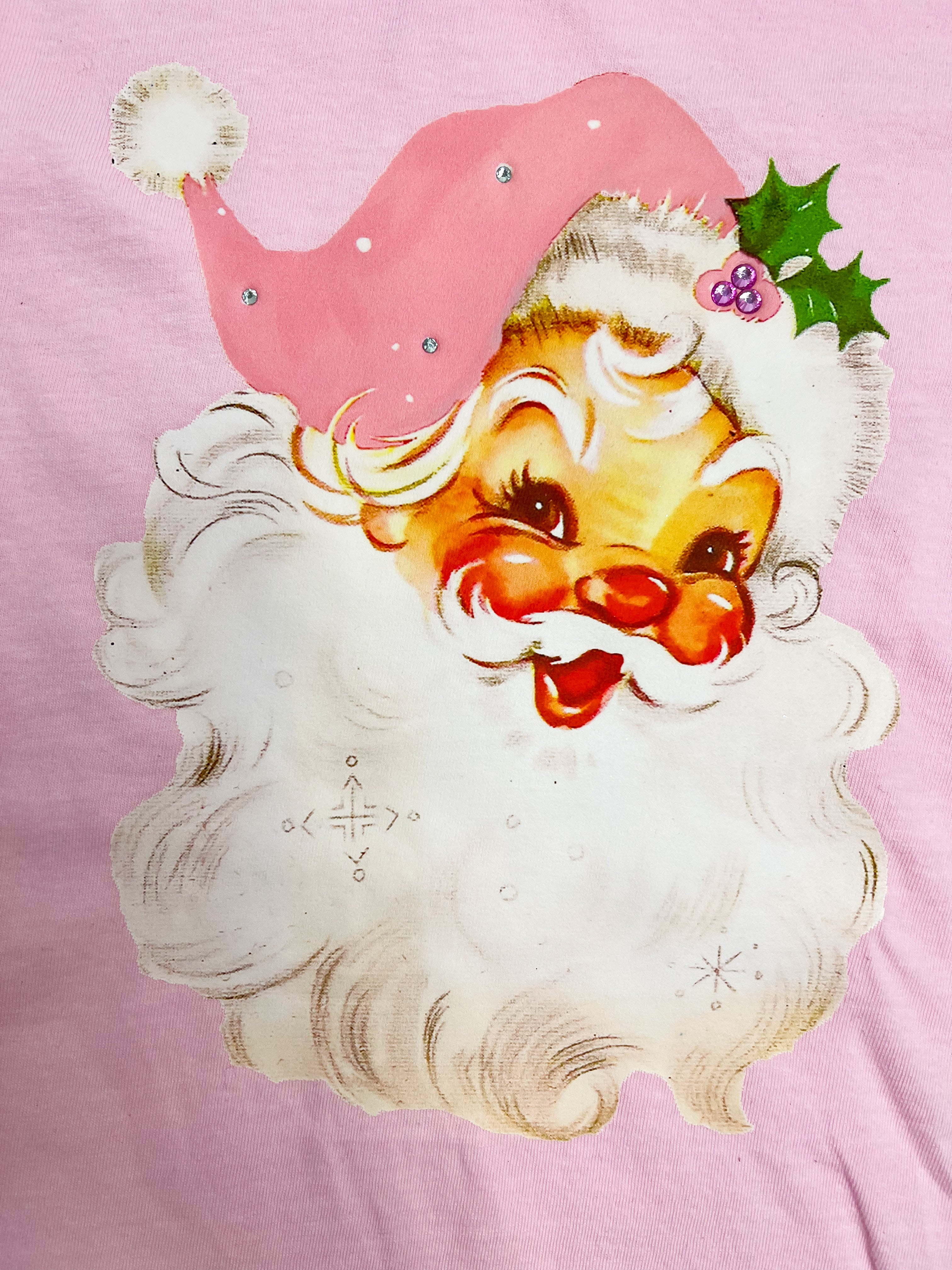 Vintage Santa Face S S Tee Southern Belle Boutique Vintage santa face s s tee southern belle boutique