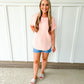 Pink Frayed Gauze Top - Southern Belle Boutique