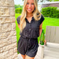 Black Utility Romper - Southern Belle Boutique