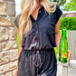 Black Utility Romper - Southern Belle Boutique