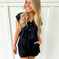 Black Utility Romper - Southern Belle Boutique