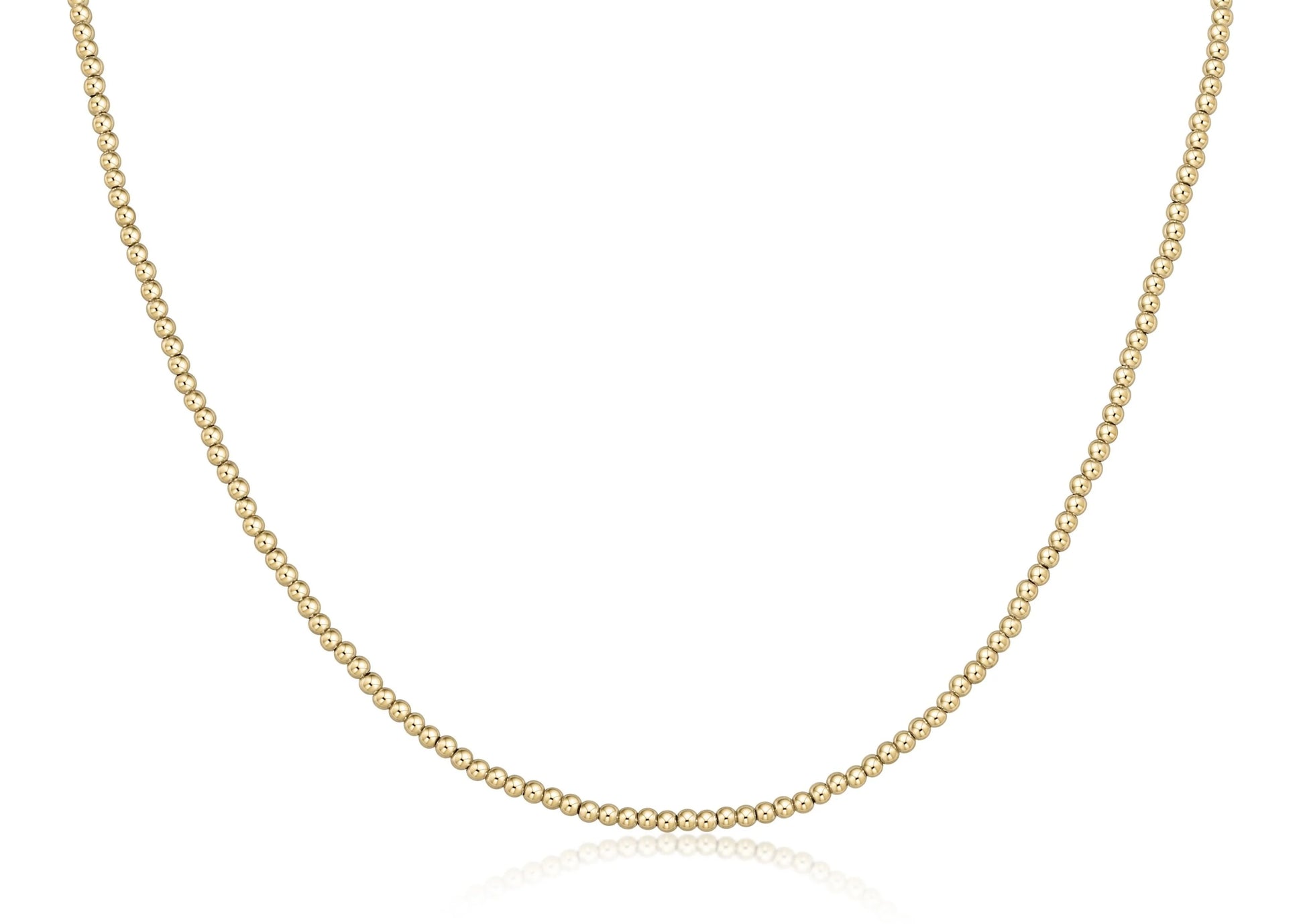 15" Classic Gold  2.5mm Beaded Necklace - Southern Belle Boutique