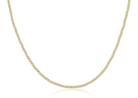15" Classic Gold  2.5mm Beaded Necklace - Southern Belle Boutique