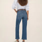 Charlotte HR Wide Leg Front Seam Patch Jeans - Vibrant