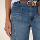 Charlotte HR Wide Leg Front Seam Patch Jeans - Vibrant