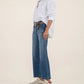 Charlotte HR Wide Leg Front Seam Patch Jeans - Vibrant