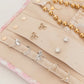Ruffled Jewelry Fold - Pink Polka Stripe