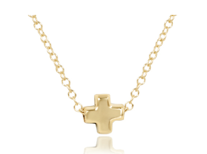 16" Necklace Gold - Signature Crosss Small Gold - Southern Belle Boutique