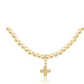 17" Choker Classic Gold 3mm Bead - Signature Cross Gold Charm - Southern Belle Boutique