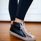 Rooney Black Snake Sneaker - Southern Belle Boutique