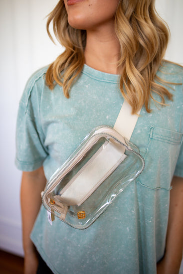 Clear Bum/Belt Bag Gold - Southern Belle Boutique